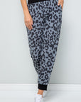 Celeste Full Size Leopard Contrast Sweatpants