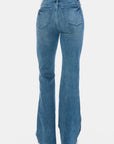 Judy Blue Full Size Tummy Control Cut Hem Flare Jeans