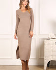 V-Neck Sweater Maxi Dress - Online Only