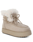 Bunting Faux Fur Collar Flatform Boots