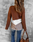 Women Buttoned Knitted Long Sleeve Sweater