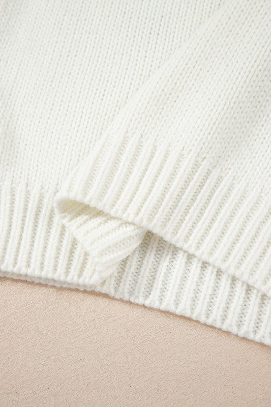 Western Bow Tie Boots Embroidered Drop Shoulder Sw