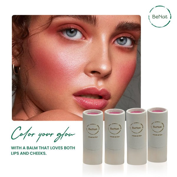 Lip & Cheek Bloom. 2 in 1 Natural Lipstick for Vib