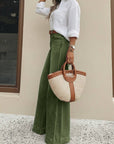 Vintage Washed High Waist Wide Leg Jeans