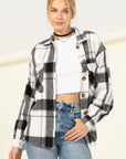 HYFVE Effortless Ease Plaid Print Shacket - Online Only