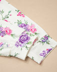 Floral Pullover and Drawstring Lounge Set
