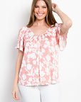 Be Stage Foral Cold Shoulder Top