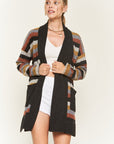 Jade By Jane Multi Color Striped Cardigan