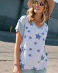 e Luna PLUS Star Print Striped Jersey Top