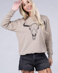 Cow Skull Graphic Sweatshirt