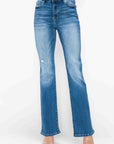 bytos Full Size Distressed High Rise Jeans with Pockets