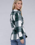 Plaid Belted Shacket