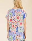 Celeste Full Size Round Neck Short Sleeve Floral T-Shirt