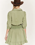 Jade by Jane Eyelet Detail 3/4 Sleeve Dress