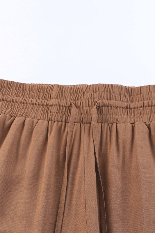 Kenzie Drawstring Elastic Waist Casual Wide Leg Pa