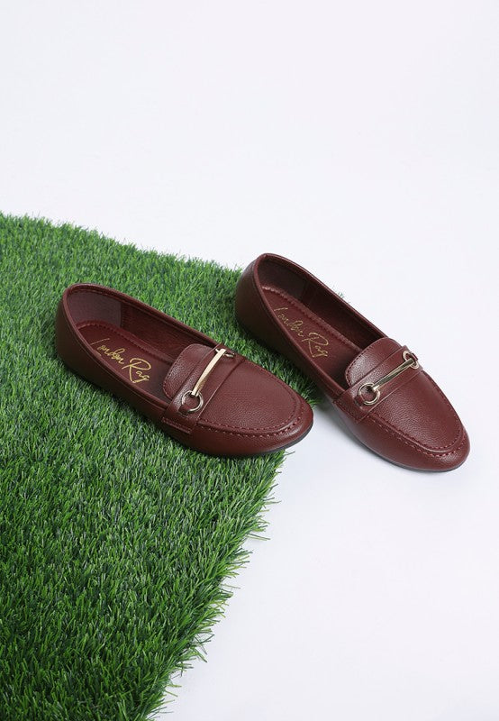 Oliot Horsebit Detail Flat Loafers