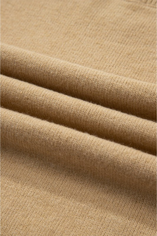 Ava Cuff Contrast Trim Sweater