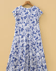 Floral Ruffle Tiered Midi Dress