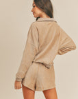 MABLE Corduroy Half Zip Top and Shorts Set