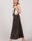 SAGE + FIG Full Size Wide Strap Wide Leg Overalls