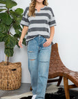 e Luna PLUS Striped Basic Top