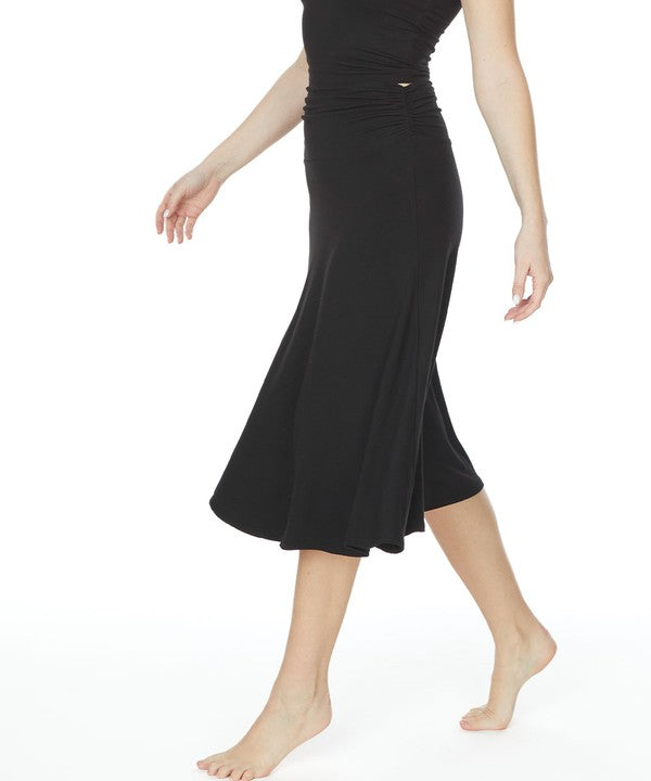 Fabina Bamboo Flared Mid Length Skirt