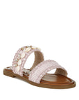 Shellfish Raffia Slip On Sandals