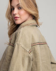 Embroidered Wash Cotton Jacket