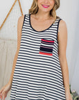 e Luna PLUS Mixed Striped Tank Top