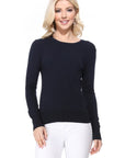 Crew Neck Long Sleeve Light Basic Casual Knit Top