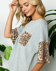 e Luna Terry Solid Animal Boxy Top