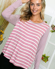 e Luna Striped Long Sleeve Top