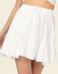 HYFVE Not Your Girl Drawstring Ruffled Mini Skirt