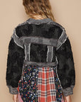 POL Crochet Patchwork Dropped Shoulder Jacket