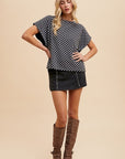 Annie Wear Checkered Round Neck Short Sleeve T-Shirt