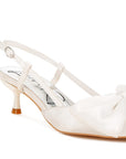 Okshak Satin Bow Slingback Sandals