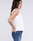 Ruffle Sleeve V Neck Top