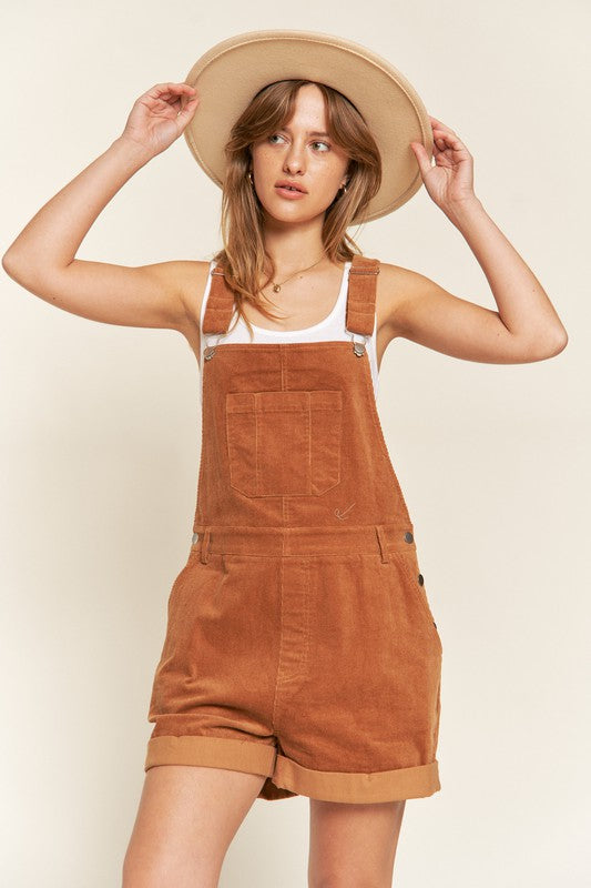 Jade By Jane Corduroy Adjustable Shoulder Straps Overall PLUS