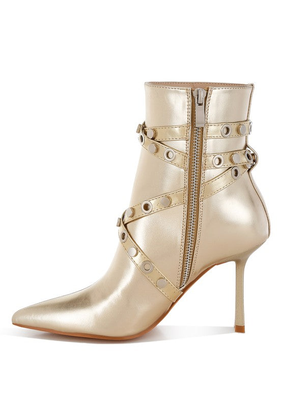 Jaunts Eyelets &amp; Studs Harness Ankle Boots