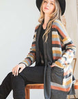 PLUS Jade By Jane Multi Color Striped Cardigan