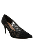 Masega Stiletto Heel Lace Pumps