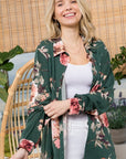 e Luna Cozy Floral Button Down Shacket