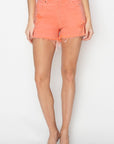 RISEN Full Size High Waist Ripped Denim Shorts