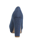 Kostur Denim Block Heel Pumps