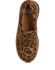 Onglur Leopard Print Suede Oxford Loafers