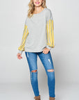 e Luna Striped Mixed Sweatshirt