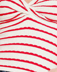 Zenana Twisted Sweetheart Neck Striped Tube Top