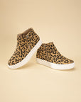 Route-S High Top Leopard Sneakers