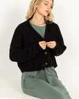 HYFVE Cute Mood Crop Shoulder Cropped Cardigan Sweater