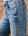 Denim Vintage Washed Seam Shift Jeans